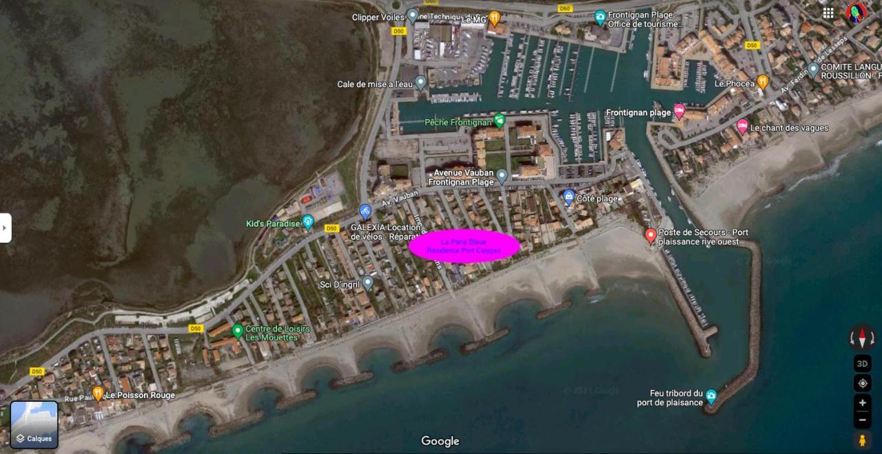 La Perle Bleue, 100 M De La Plage, Parking, Wifi Frontignan Exteriér fotografie